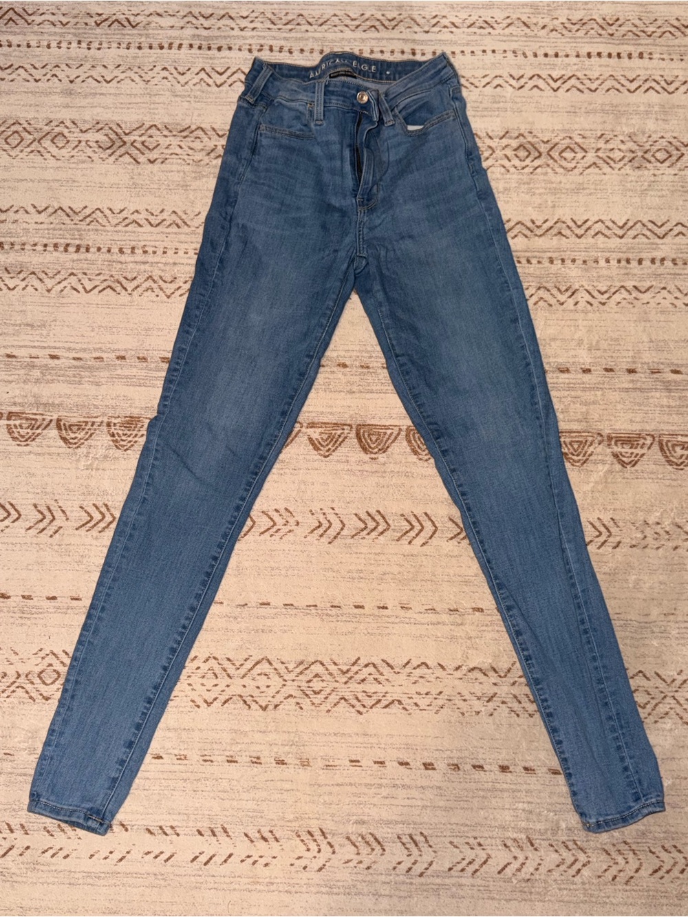 Xtra Long American Eagle Skinny Jeans Light Wash Size 4 X-Long